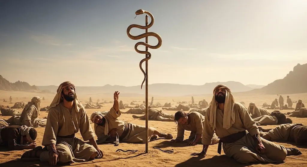 Wedergeboorte en geloof in Johannes 3. Zie op Christus zoals de Israëlieten op de koperen slang en wees gered.